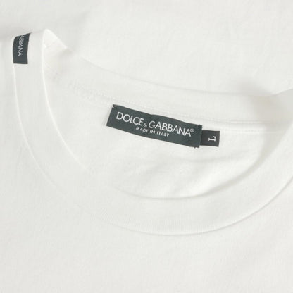 Dolce & Gabbana Mini Logo Crew Neck T-Shirt Short Sleeve White — view 7