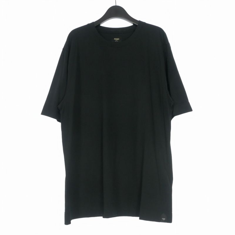 Fendi Staff Only Print Crew Neck T-Shirt Short Sleeve XL Black