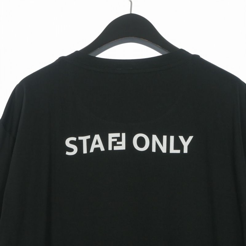Fendi Staff Only Print Crew Neck T-Shirt Short Sleeve XL Black — view 6
