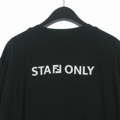 Fendi Staff Only Print Crew Neck T-Shirt Short Sleeve XL Black — view 6
