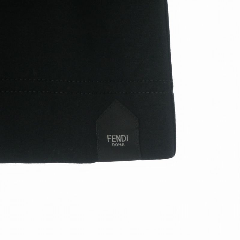 Fendi Staff Only Print Crew Neck T-Shirt Short Sleeve XL Black — view 5