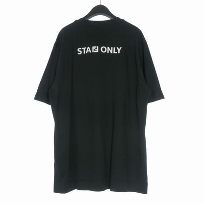 Fendi Staff Only Print Crew Neck T-Shirt Short Sleeve XL Black — view 2