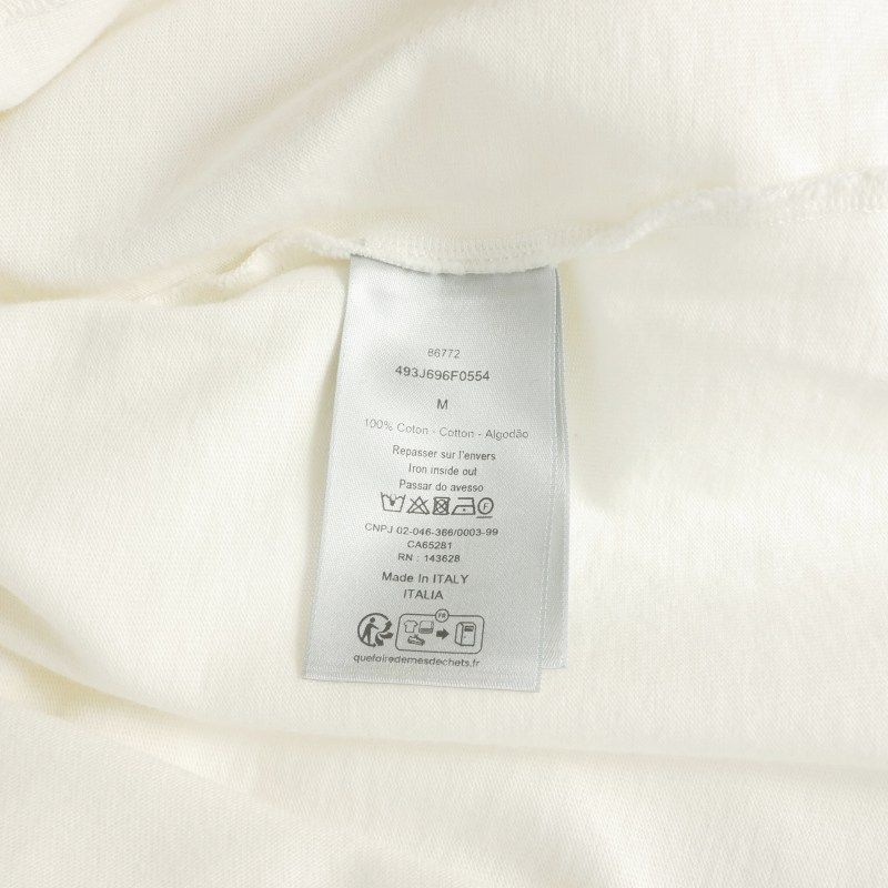 Dior Handwritten Logo Crew Neck T-Shirt Short Sleeve White — view 7