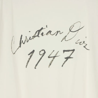 Dior Handwritten Logo Crew Neck T-Shirt Short Sleeve White — view 5
