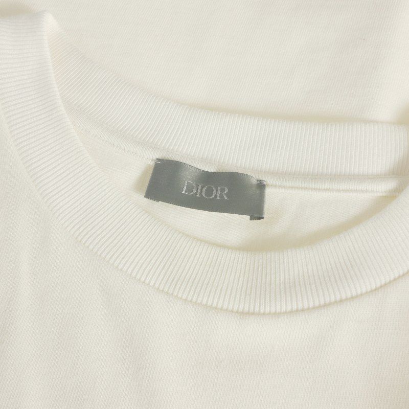 Dior Handwritten Logo Crew Neck T-Shirt Short Sleeve White — view 6