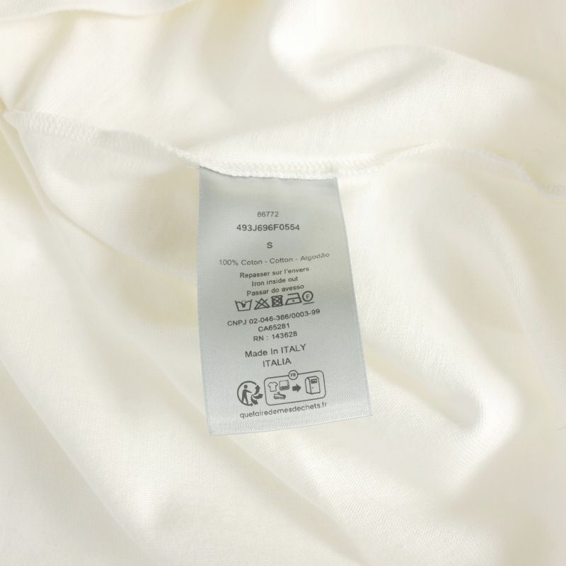 Dior Handwritten Logo Crew Neck T-Shirt Short Sleeve White — view 7