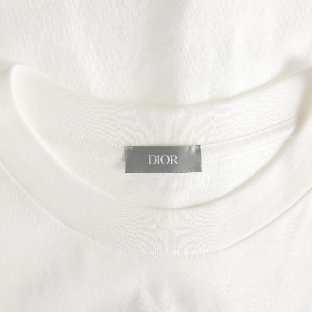 Dior Handwritten Ringflower Crew Neck T-Shirt Short Sleeve White — view 7