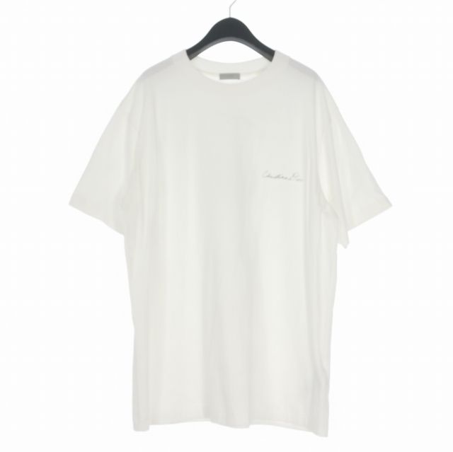Dior Handwritten Ringflower Crew Neck T-Shirt Short Sleeve White