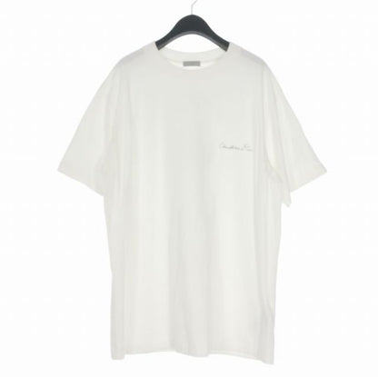 Dior Handwritten Ringflower Crew Neck T-Shirt Short Sleeve White