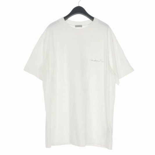 Dior Handwritten Ringflower Crew Neck T-Shirt Short Sleeve White