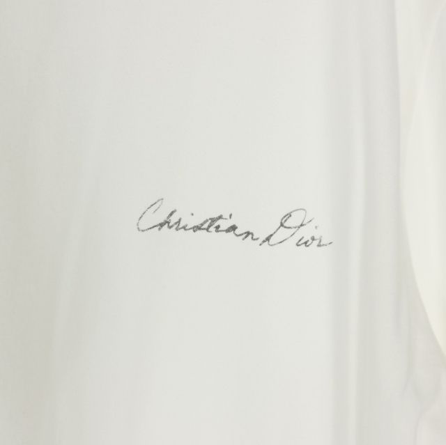 Dior Handwritten Ringflower Crew Neck T-Shirt Short Sleeve White — view 5