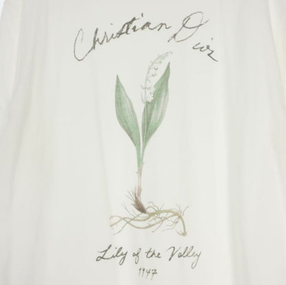 Dior Handwritten Ringflower Crew Neck T-Shirt Short Sleeve White — view 6