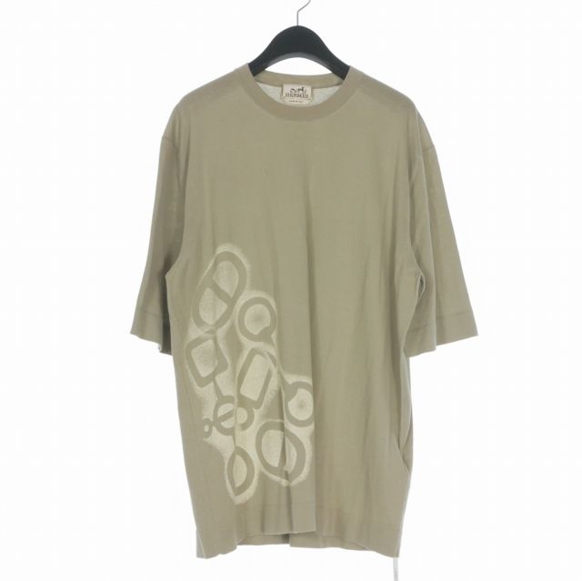 Hermes Chaine D'ancre Print T-Shirt Short Sleeve XL Gray