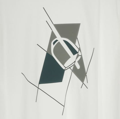 Hermes Etrier en Fragments Crew Neck T-Shirt Short Sleeve White — view 5