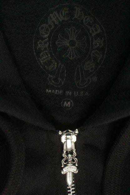Chrome Hearts Sweatshirt HD Zip Sleeve English Print Daga Zip Hoodie — view 3