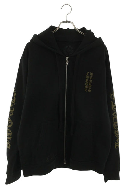 Chrome Hearts Sweatshirt HD Zip Sleeve English Print Daga Zip Hoodie