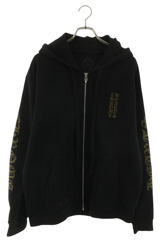 Chrome Hearts Sweatshirt HD Zip Sleeve English Print Daga Zip Hoodie