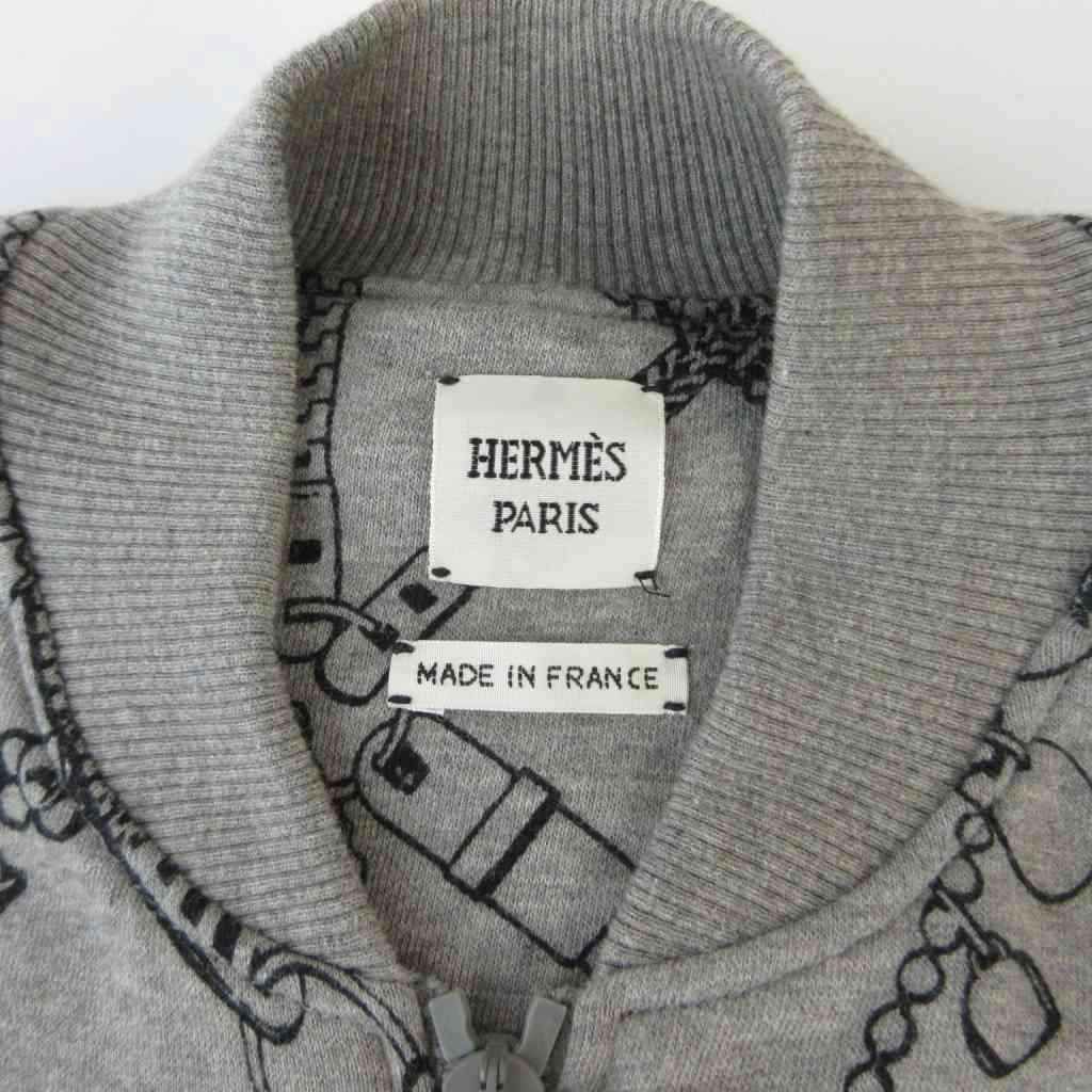 Hermes Tresor Medor Sweatshirt Jacket Zip Up 38 Gray HW — view 7