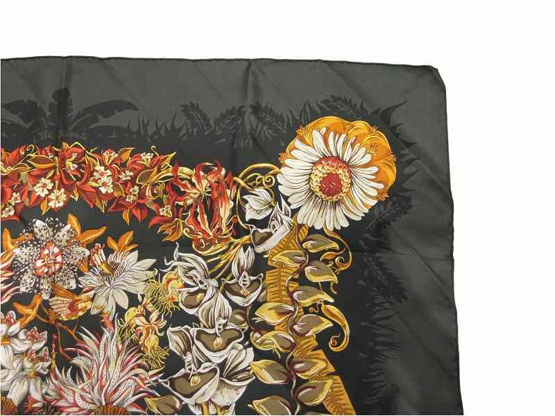 Hermes Scarf Carre 90 L'ile Deserte Human Island Green — view 5
