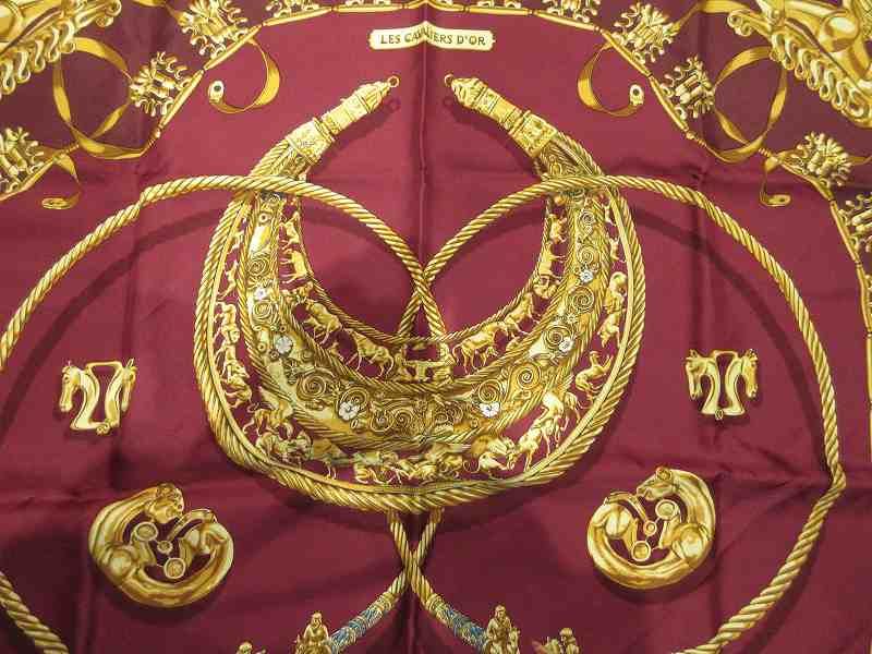 Hermes Scarf Carre 90 Yellow Golden Knight Red — view 3