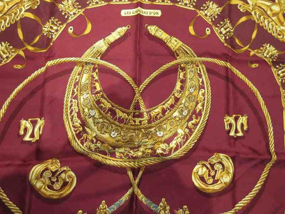 Hermes Scarf Carre 90 Yellow Golden Knight Red — view 3