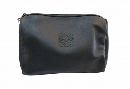 Loewe Clutch Pouch Leather Anagram Black