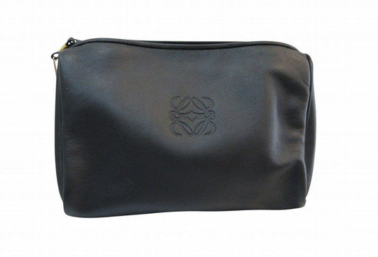 Loewe Clutch Pouch Leather Anagram Black