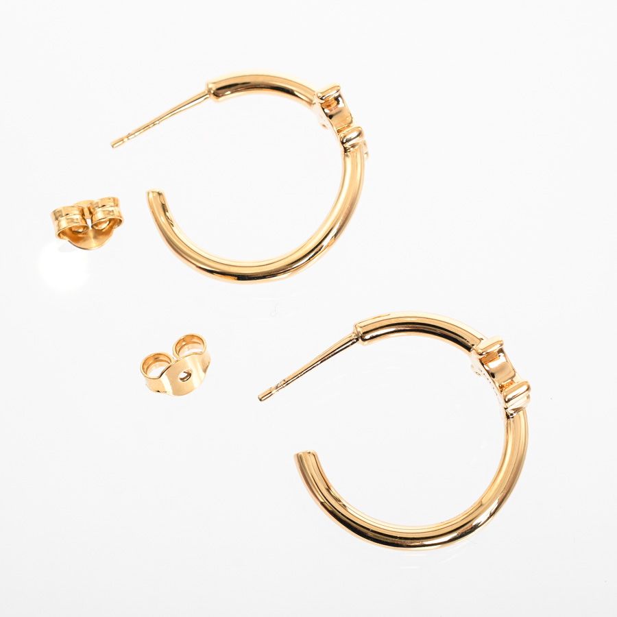 Celine Earrings Triomphe Asymmetric Hoop — view 3