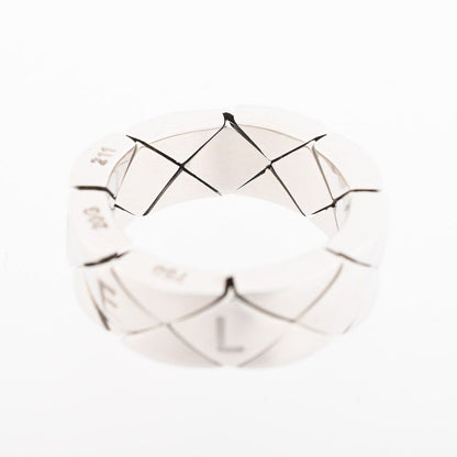 Chanel Ring Quilted White Gold — view 3