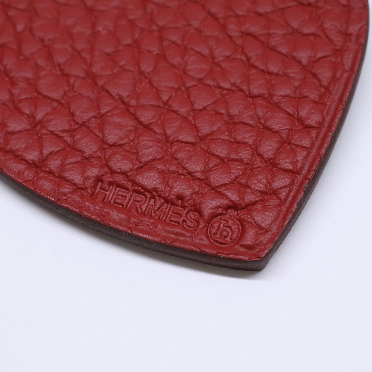 Hermes Petit Ash Taurillon Clemence Epsom Heart Motif Bag Charm — view 5