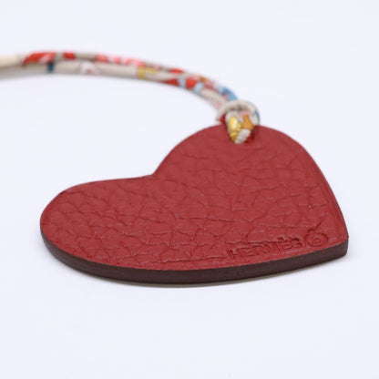 Hermes Petit Ash Taurillon Clemence Epsom Heart Motif Bag Charm — view 3