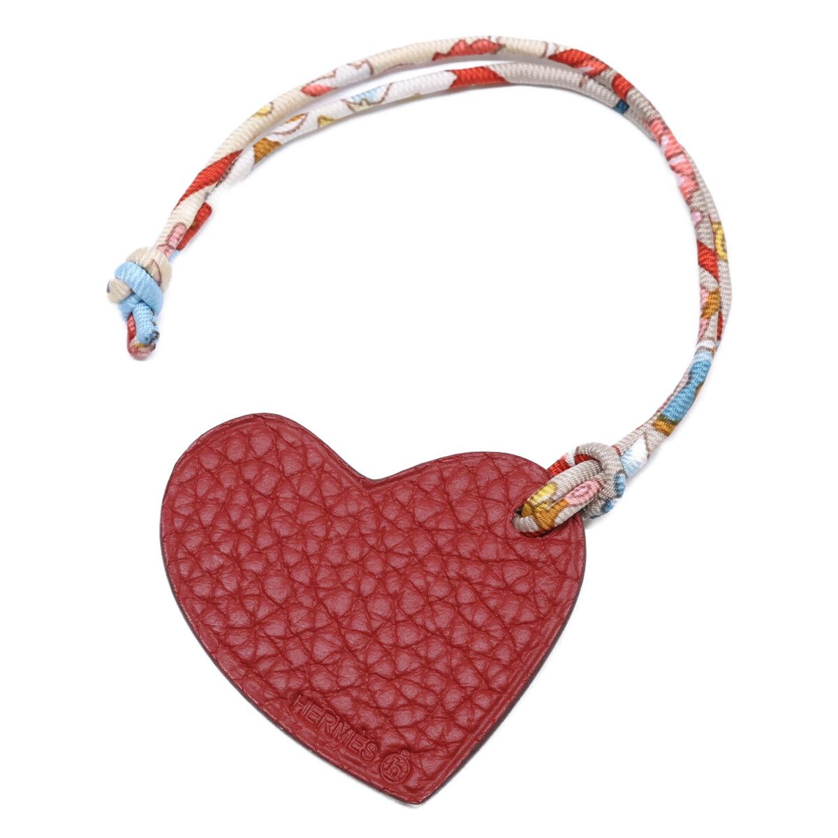 Hermes Petit Ash Taurillon Clemence Epsom Heart Motif Bag Charm