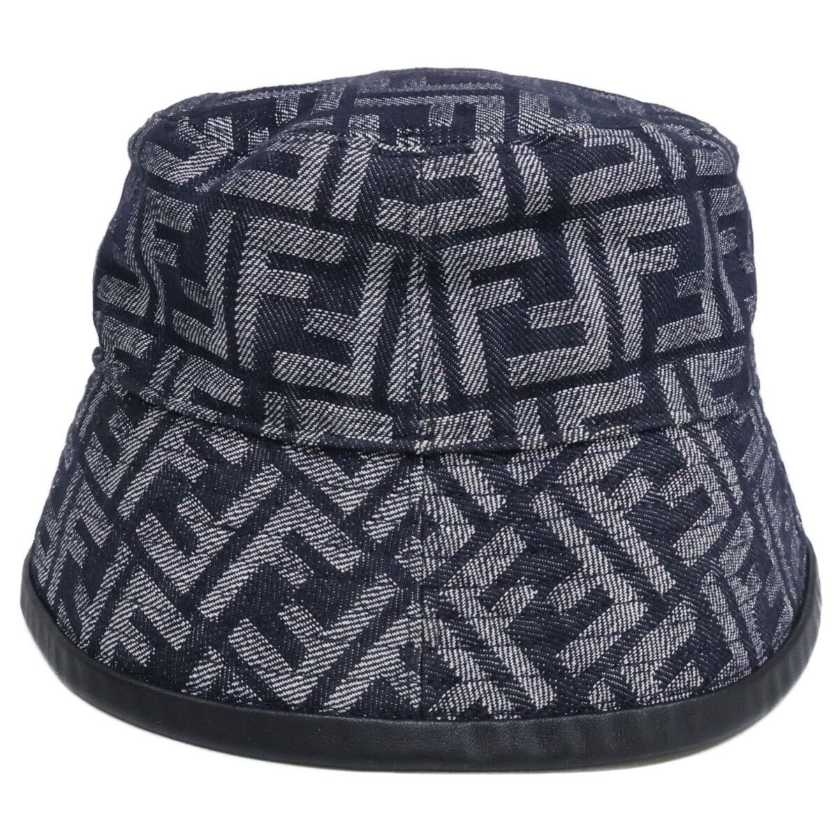 Fendi Zucca Pattern FF Logo Denim Bucket Hat — view 3