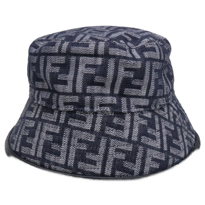 Fendi Zucca Pattern FF Logo Denim Bucket Hat — view 2