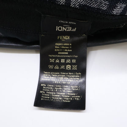 Fendi Zucca Pattern FF Logo Denim Bucket Hat — view 8