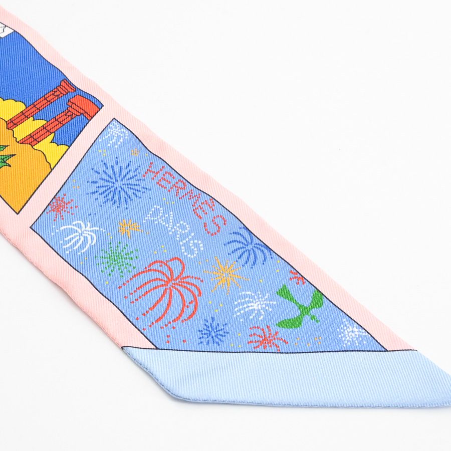 Hermes Scarf Twilly Scarves Pink — view 3
