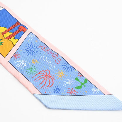 Hermes Scarf Twilly Scarves Pink — view 3