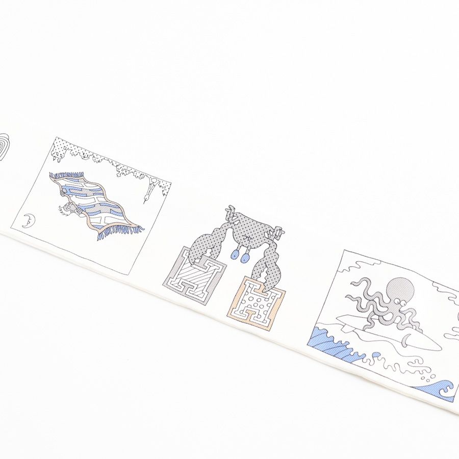 Hermes Scarf Twilly Scarves White — view 3