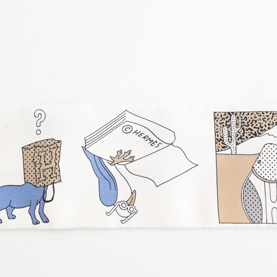 Hermes Scarf Twilly Scarves White — view 4
