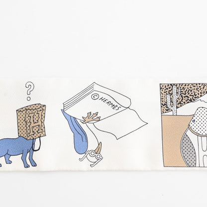 Hermes Scarf Twilly Scarves White — view 4