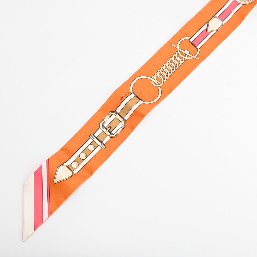 Hermes Scarf Twilly Scarves Cream — view 4