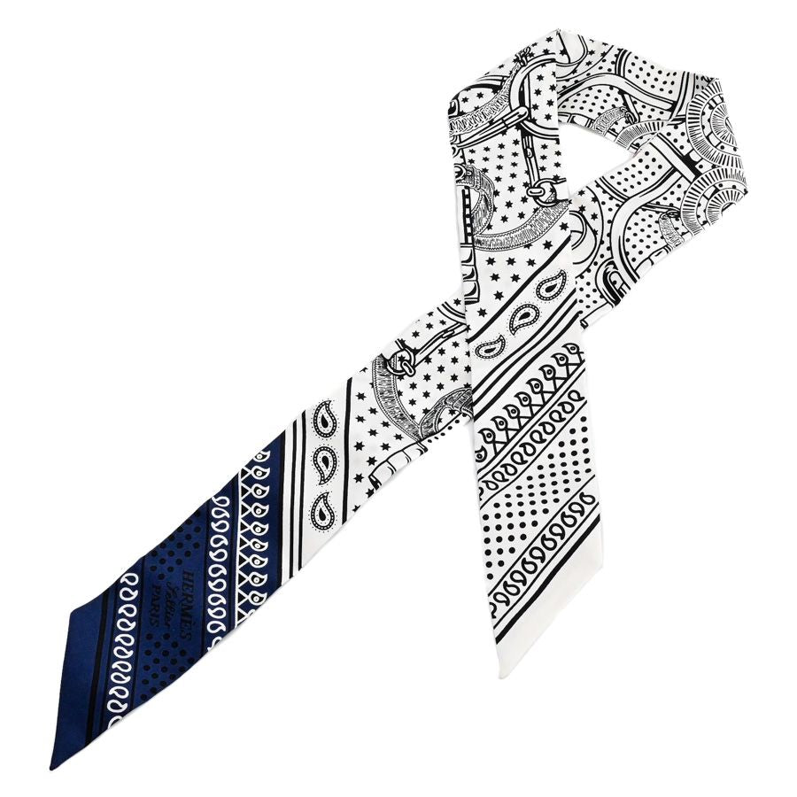 Hermes Scarf Twilly Scarves Navy