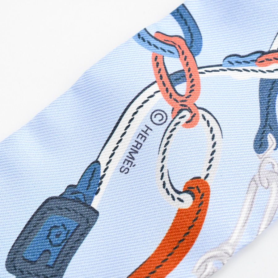 Hermes Scarf Twilly Scarves Blue — view 5