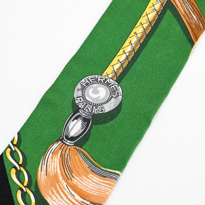Hermes Scarf Twilly Scarves Green — view 3