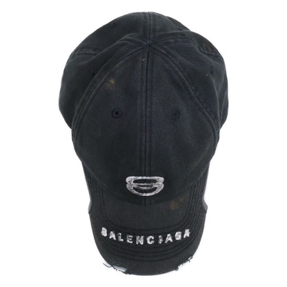 Balenciaga Vintage Wash Logo Cap 55 cm Hat — view 6