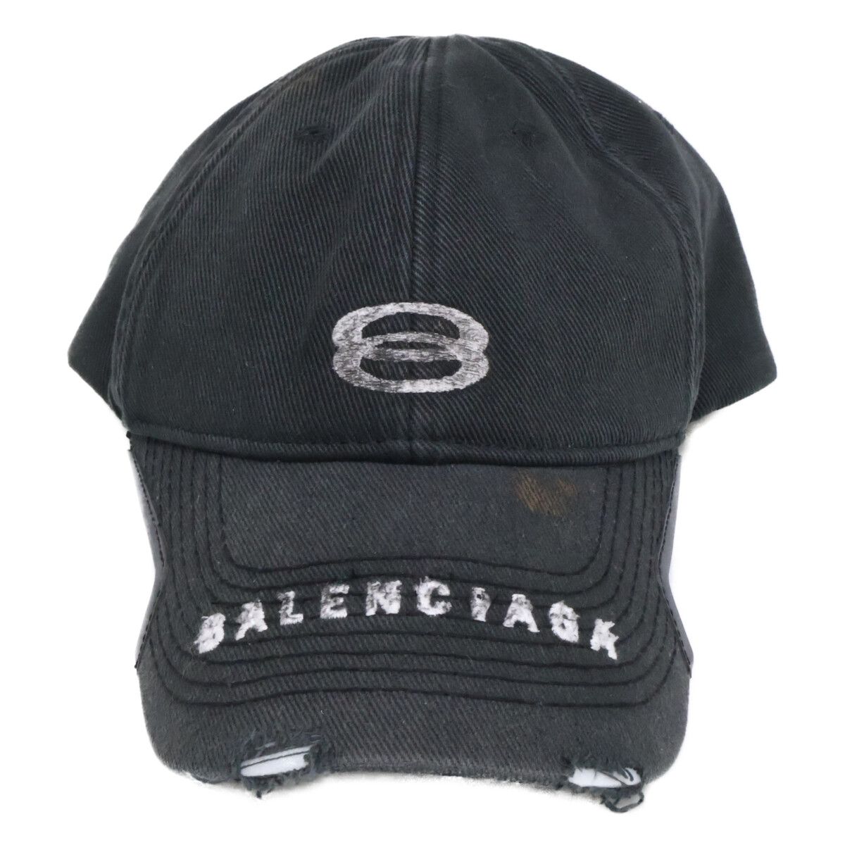 Balenciaga Vintage Wash Logo Cap 55 cm Hat — view 2