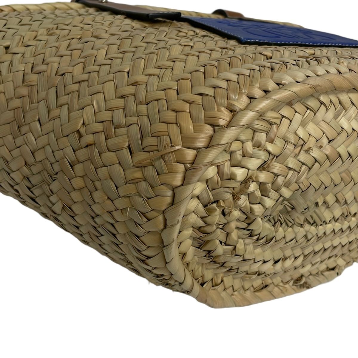 Loewe Tote Basket Beige Dark Brown Navy Leather — view 6