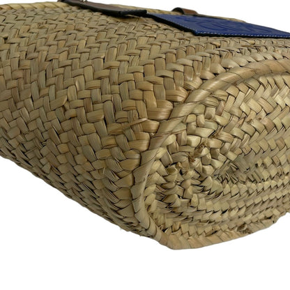 Loewe Tote Basket Beige Dark Brown Navy Leather — view 6