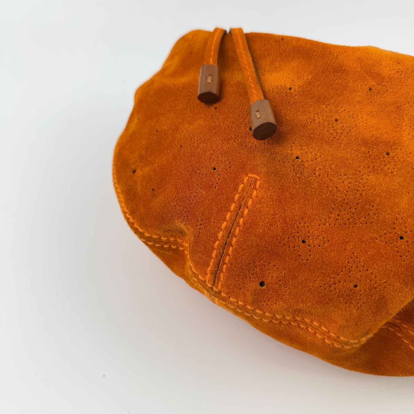 Louis Vuitton Monogram GM Shoulder Bag Bo Orange Suede Vintage — view 8