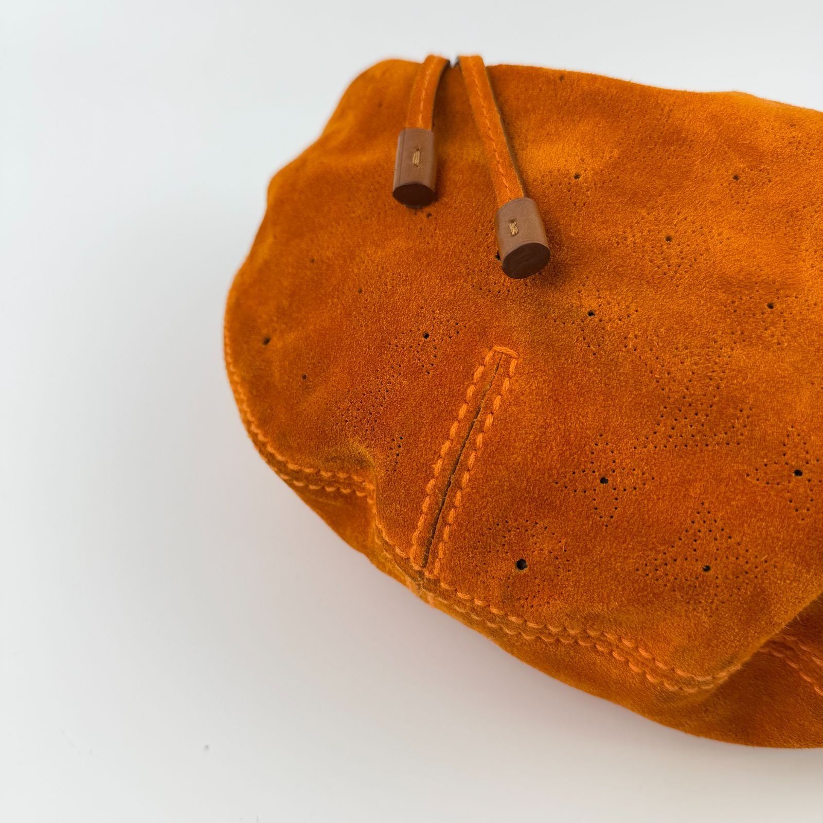 Louis Vuitton Monogram GM Shoulder Bag Bo Orange Suede Vintage — view 8
